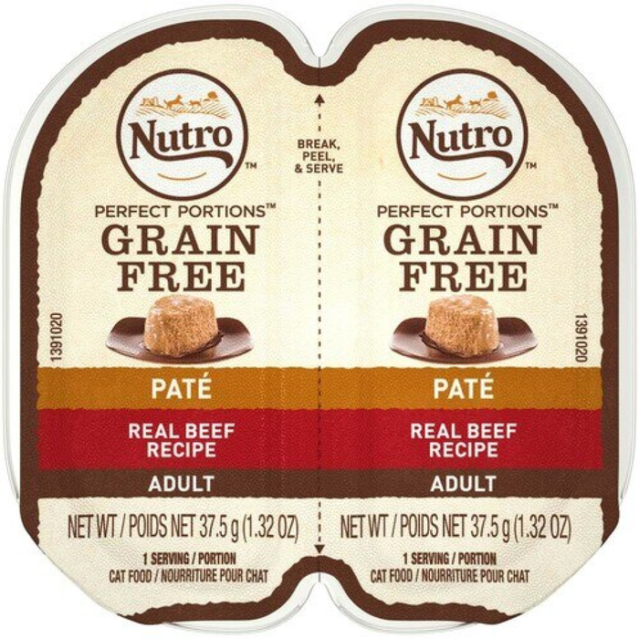 Nutro Perfect Portions Pate Real Beef Wet Cat Food 2.6Oz