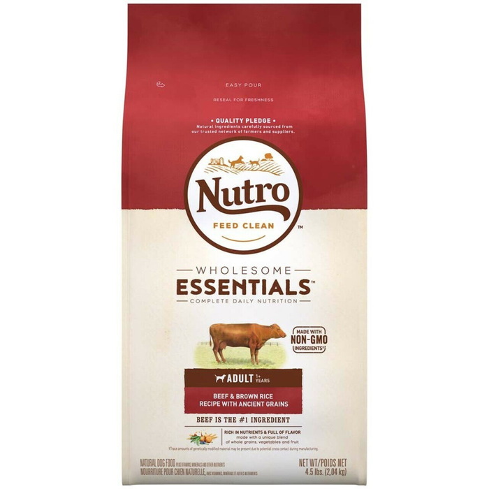 Nutro Wholesome Essentials Beef Dry Dog Food 4.5Lb