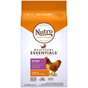 Nutro Wholesome Essentials Chicken & Brown Rice Dry Kitten Food 5Lb - Pet Totality