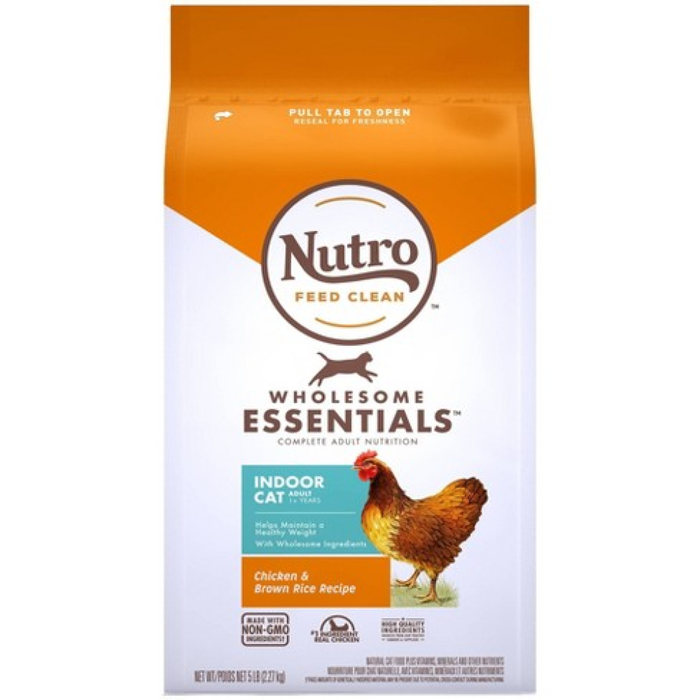 Nutro Wholesome Essentials Indoor Chicken & Brown Rice Dry Cat Food 5Lb