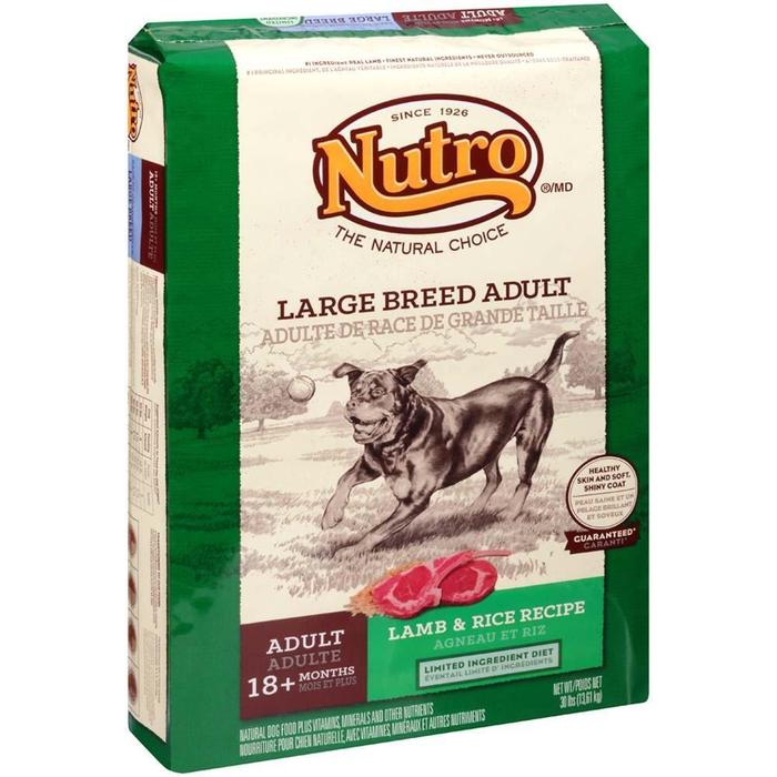 Nutro Wholesome Essentials Pasture-Fed Lamb & Rice Recipe Large Breed Adult Dry Dog Food 30 Pounds