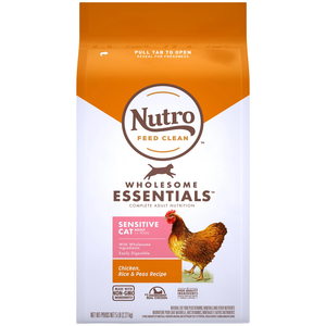 Nutro Wholesome Essentials Sensitive Chicken Rice & Pea Dry Cat Food 5Lb - Pet Totality