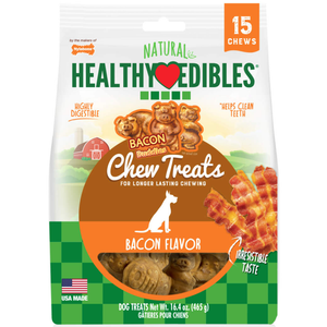 Nylabone Healthy Edibles Bacon Buddies Value 3 Shapes 15Pk - Pet Totality