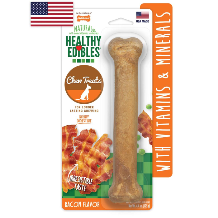 Nylabone Healthy Edibles Longer Lasting Bacon Giant