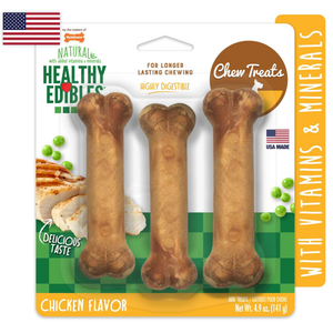 Nylabone Healthy Edibles Longer Lasting Chicken Regular 3Pk - Pet Totality