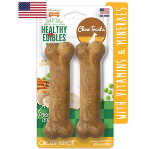 Nylabone Healthy Edibles Longer Lasting Chicken Wolf 2Pk - Pet Totality