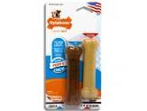 Nylabone Puppy Twin Pack Peanut Butter And Chicken Petite - Pet Totality