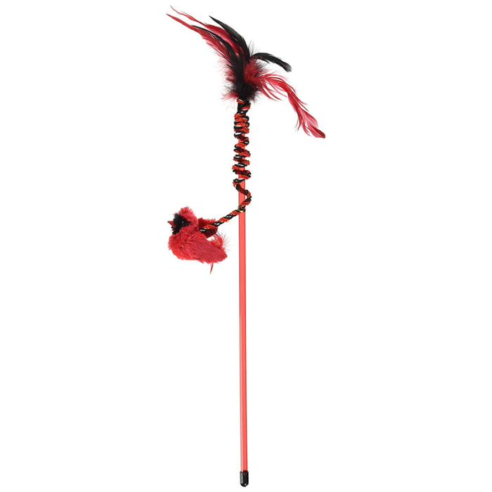 Ourpet'S Real Bird Wand Cardinal