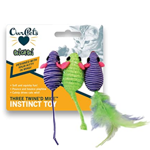 Ourpets Three Twined Mice Cat Toy 3Pk - Pet Totality