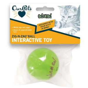 Ourpets Zig-N-Zag Ball Cat Toy - Pet Totality