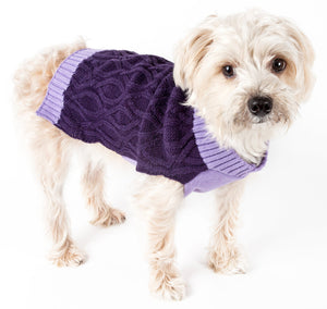 Oval Weaved Heavy Knitted Fashion Designer Dog Sweater - Pet Totality