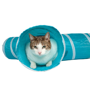 Pet Life 3-Way Kitting-Go-Seek Interactive Collapsible Passage Kitty Cat Tunnel - Pet Totality