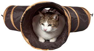 Pet Life 3-Way Kitting-Go-Seek Interactive Collapsible Passage Kitty Cat Tunnel - Pet Totality