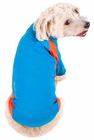 Pet Life  Active 'Barko Pawlo' Relax-Stretch Wick-Proof Performance Dog Polo T-Shirt - Pet Totality