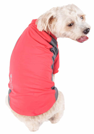 Pet Life  Active 'Barko Pawlo' Relax-Stretch Wick-Proof Performance Dog Polo T-Shirt - Pet Totality