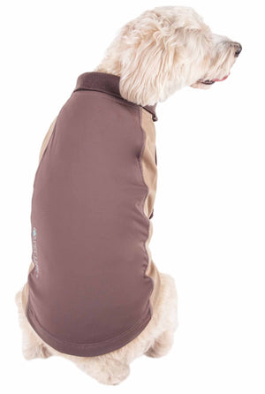 Pet Life  Active 'Barko Pawlo' Relax-Stretch Wick-Proof Performance Dog Polo T-Shirt - Pet Totality