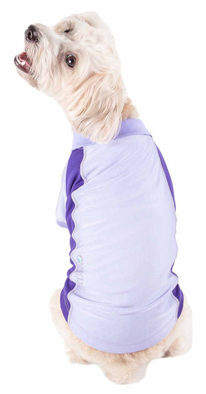 Pet Life  Active 'Barko Pawlo' Relax-Stretch Wick-Proof Performance Dog Polo T-Shirt - Pet Totality