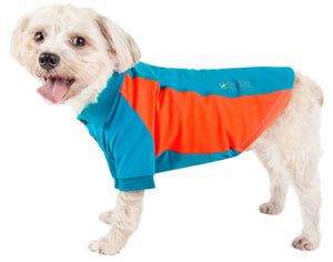 Pet Life  Active 'Barko Pawlo' Relax-Stretch Wick-Proof Performance Dog Polo T-Shirt - Pet Totality