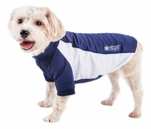 Pet Life  Active 'Barko Pawlo' Relax-Stretch Wick-Proof Performance Dog Polo T-Shirt - Pet Totality