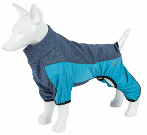 Pet Life  Active 'Chase Pacer' Heathered Performance 4-Way Stretch Two-Toned Full Body Warm Up - Pet Totality