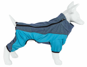 Pet Life  Active 'Chase Pacer' Heathered Performance 4-Way Stretch Two-Toned Full Body Warm Up - Pet Totality