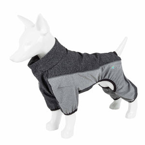 Pet Life  Active 'Chase Pacer' Heathered Performance 4-Way Stretch Two-Toned Full Body Warm Up - Pet Totality