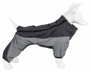 Pet Life  Active 'Chase Pacer' Heathered Performance 4-Way Stretch Two-Toned Full Body Warm Up - Pet Totality