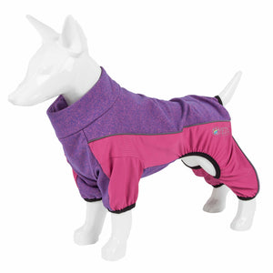 Pet Life  Active 'Chase Pacer' Heathered Performance 4-Way Stretch Two-Toned Full Body Warm Up - Pet Totality