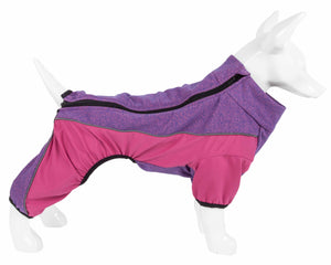 Pet Life  Active 'Chase Pacer' Heathered Performance 4-Way Stretch Two-Toned Full Body Warm Up - Pet Totality