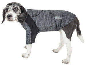 Pet Life  Active 'Chewitt Wagassy' 4-Way Stretch Performance Long Sleeve Dog T-Shirt - Pet Totality