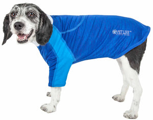 Pet Life  Active 'Chewitt Wagassy' 4-Way Stretch Performance Long Sleeve Dog T-Shirt - Pet Totality