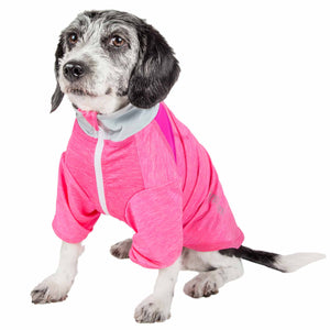 Pet Life  Active 'Chewitt Wagassy' 4-Way Stretch Performance Long Sleeve Dog T-Shirt - Pet Totality