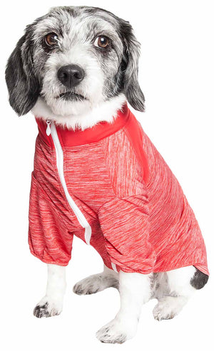 Pet Life  Active 'Chewitt Wagassy' 4-Way Stretch Performance Long Sleeve Dog T-Shirt - Pet Totality