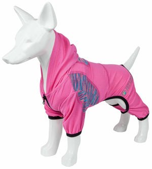 Pet Life  Active 'Pawsterity' Heathered Performance 4-Way Stretch Two-Toned Full Bodied Hoodie - Pet Totality