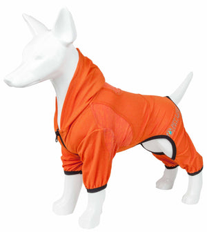 Pet Life  Active 'Pawsterity' Heathered Performance 4-Way Stretch Two-Toned Full Bodied Hoodie - Pet Totality