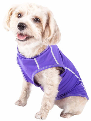 Pet Life  Active 'Racerbark' 4-Way Stretch Performance Active Dog Tank Top T-Shirt - Pet Totality