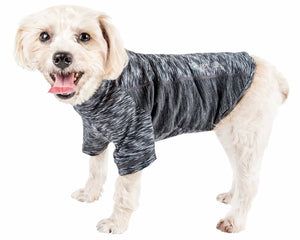 Pet Life  Active 'Warf Speed' Heathered Ultra-Stretch Sporty Performance Dog T-Shirt - Pet Totality