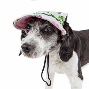 Pet Life  'Botanic Bark' Uv Protectant Adjustable Fashion Dog Hat Cap - Pet Totality