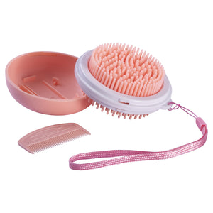Pet Life  'Bravel' 3-in-1 Travel Pocketed Dual Grooming Brush and Pet Comb - Pet Totality