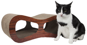 Pet Life Cat-Eyed Ultra Premium Contoured Lounger Designer Cat Scratcher - Pet Totality
