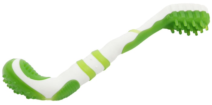Pet Life  'Denta-Brush' TPR Durable Tooth Brush and Dog Toy