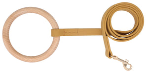 Pet Life  'Ever-Craft' Boutique Series Beechwood and Leather Designer Dog Leash - Pet Totality