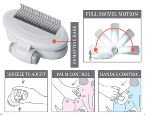 Pet Life  'Gyrater' Swivel Travel Grooming Dematting Pet Comb - Pet Totality