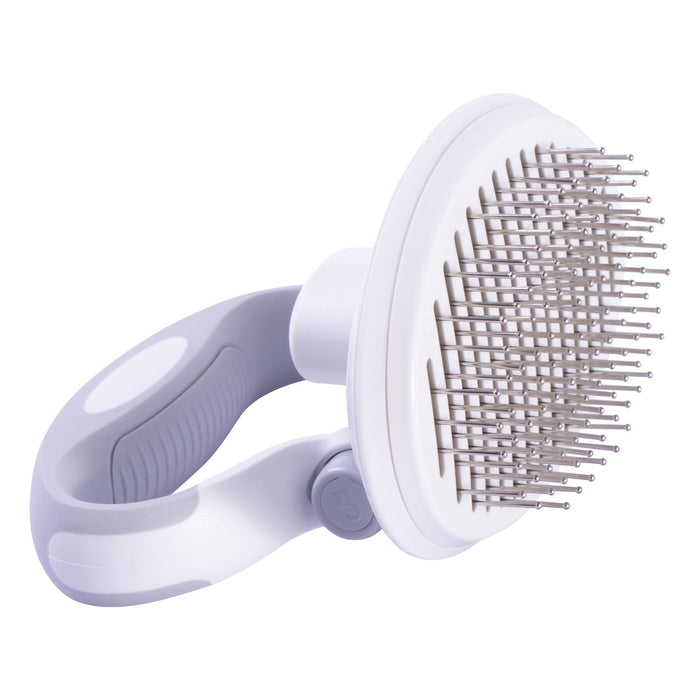 Pet Life  'Gyrater' Travel Self-Cleaning Swivel Grooming Pet Pin Brush