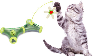 Pet Life Kitty-Tease Interactive Cognitive Training Puzzle Cat Toy Tunnel Teaser - Pet Totality