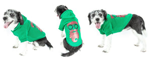 Pet Life LED Lighting Cool Santa Shades Hooded Sweater Pet Costume - Pet Totality