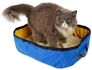 Pet Life  'Litter Go' Travel Folding Waterproof Kitty Cat Litterbox and Bath - Pet Totality