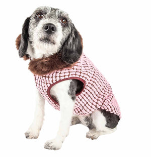 Pet Life  Luxe 'Beautifur' Elegant Designer Boxed Mink Fur Dog Coat Jacket - Pet Totality
