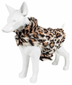 Pet Life  Luxe 'Lab-Pard' Dazzling Leopard Patterned Mink Fur Dog Coat Jacket - Pet Totality