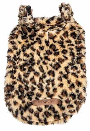 Pet Life  Luxe 'Poocheetah' Ravishing Designer Spotted Cheetah Patterned Mink Fur Dog Coat Jacket - Pet Totality